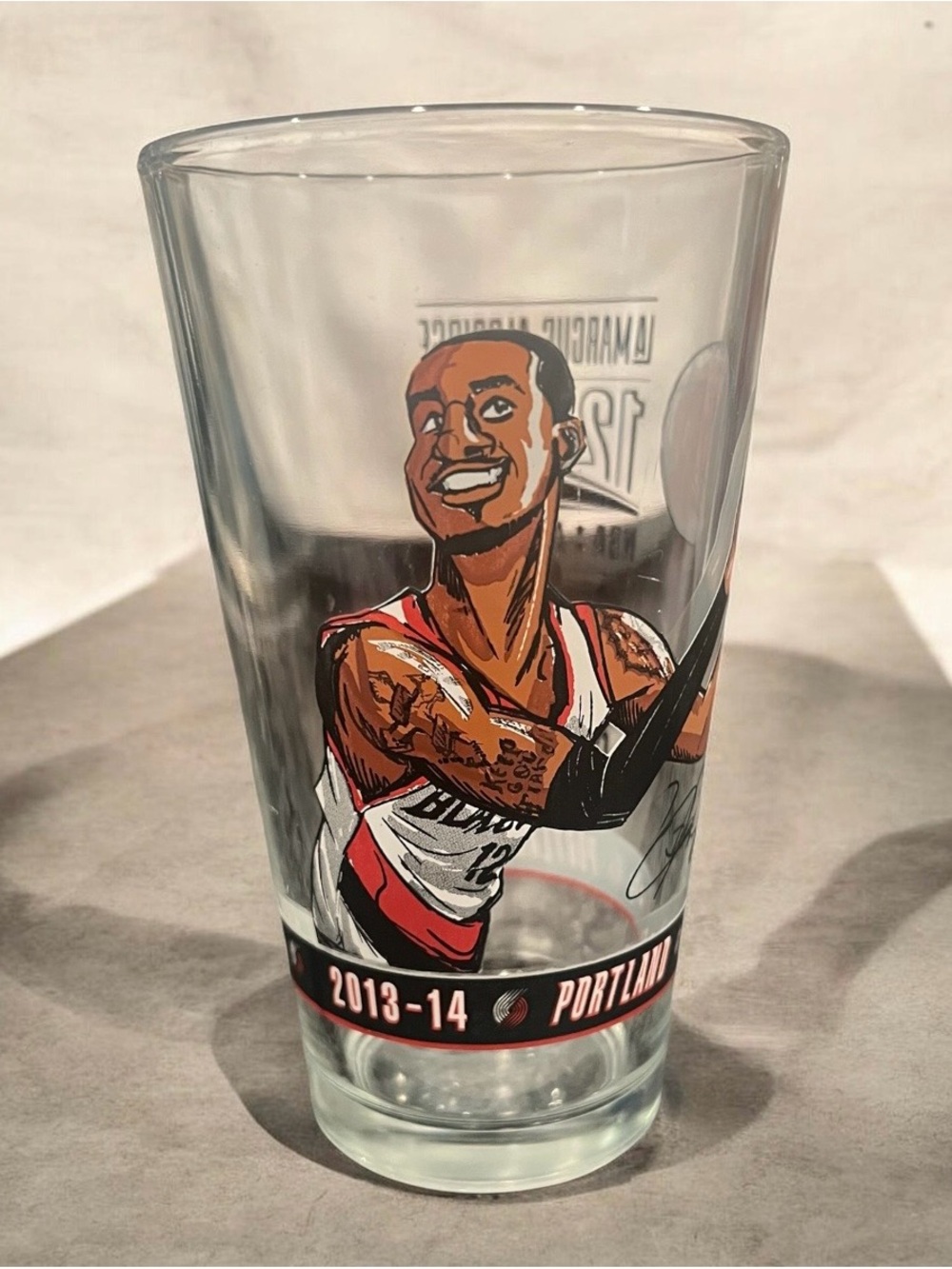 Portland Trail Blazers 2013-2014Limited Edition Glass LaMarcusAldridge Ripcity